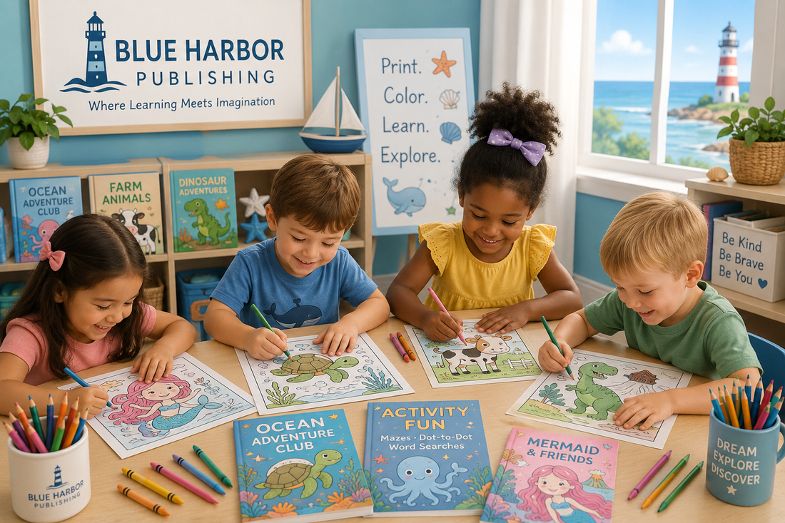 Why Printable Coloring Pages Are Perfect for Busy Parents - Blue Harbor Publishing