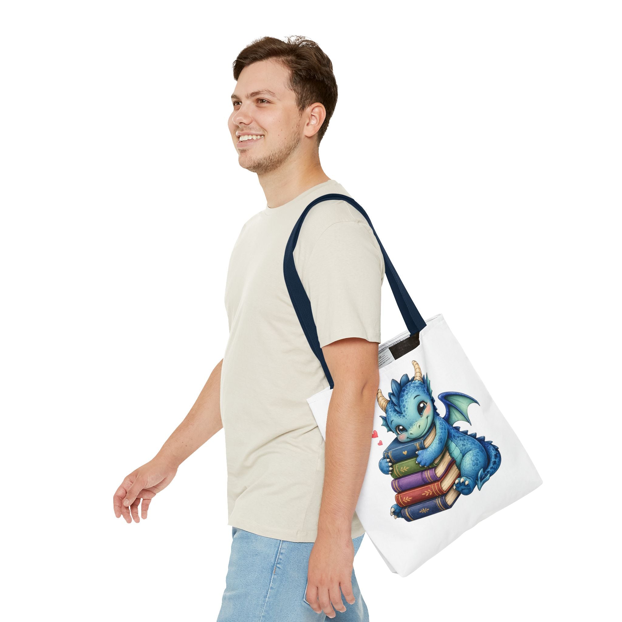 Cute Blue Dragon Booklover Tote Bag