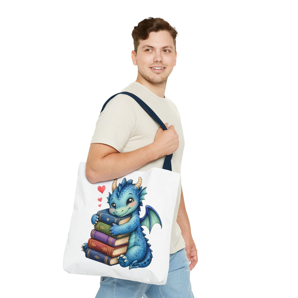 Cute Blue Dragon Booklover Tote Bag