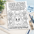 Feelings Volcano – Free Printable Anger Management Activity for Kids