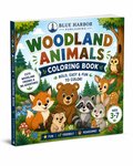 Woodland Friends Coloring Book for Kids Ages 3–7 | 24 Bold & Easy Forest Animal Coloring Pages - Blue Harbor Publishing